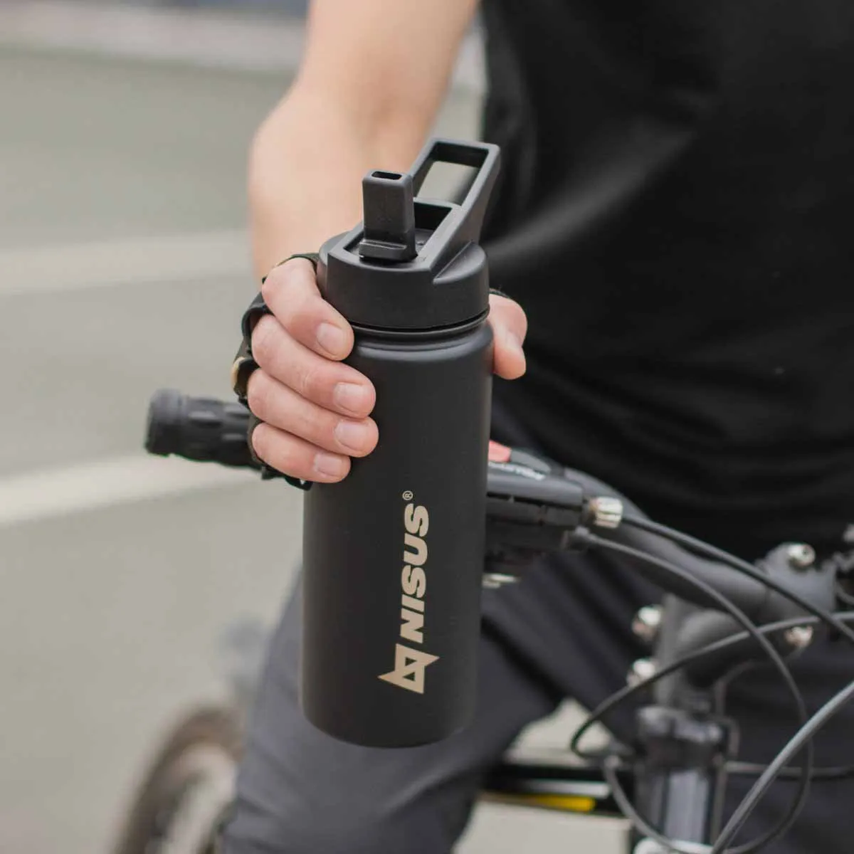 18 oz Stainless Steel Water Bottle and Carbon 0.1-micron Filter