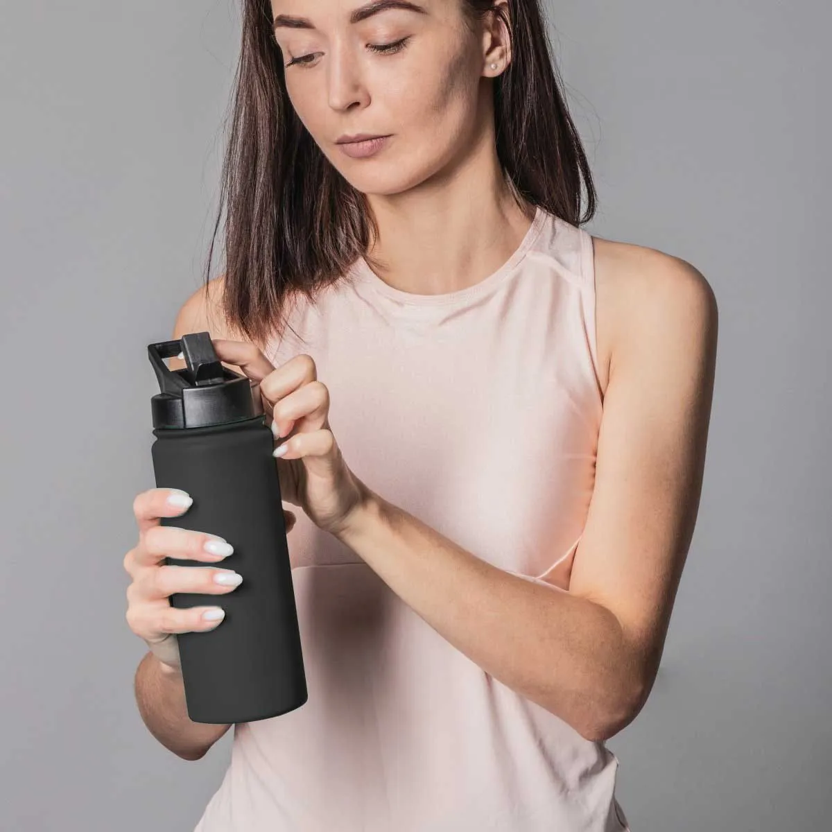 18 oz Stainless Steel Water Bottle and Carbon 0.1-micron Filter