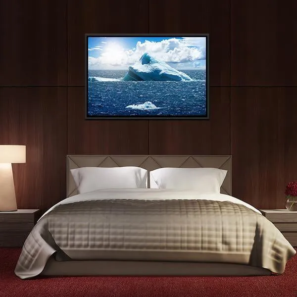 Antarctic Ice Island In Atlantic Ocean Canvas Wall Art