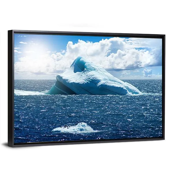 Antarctic Ice Island In Atlantic Ocean Canvas Wall Art