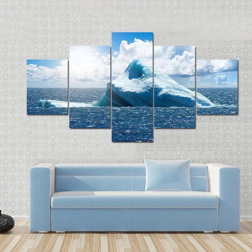 Antarctic Ice Island In Atlantic Ocean Canvas Wall Art