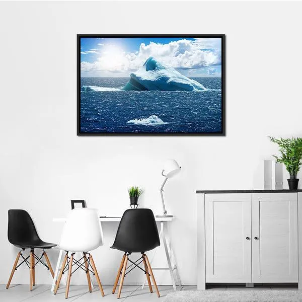 Antarctic Ice Island In Atlantic Ocean Canvas Wall Art