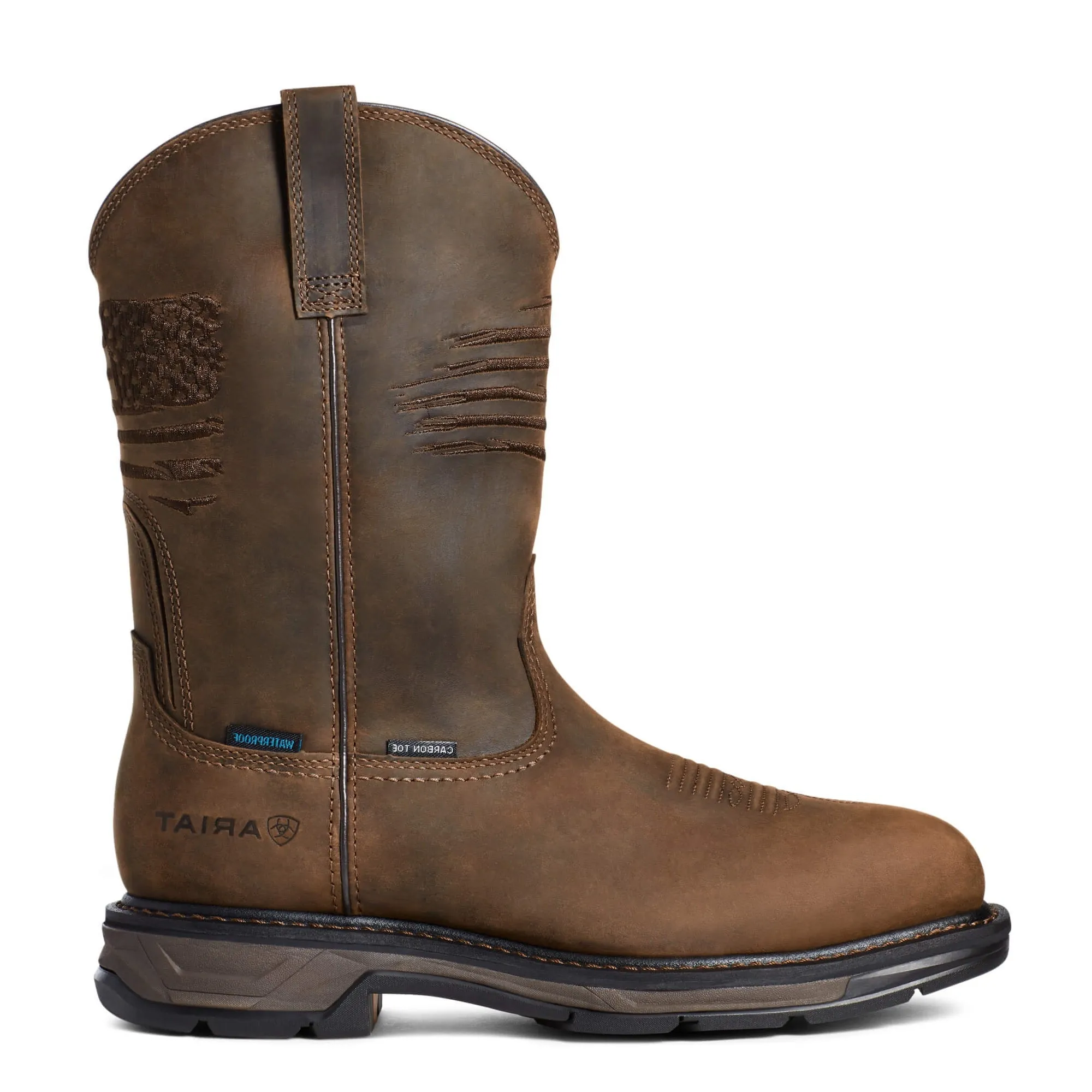 ARIAT MEN'S WORKHOG XT PATRIOT WATERPROOF CARBON TOE WORK BOOT #10036002