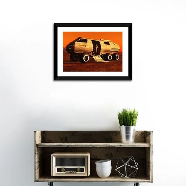 Astronaut In Mars Rover Canvas Wall Art