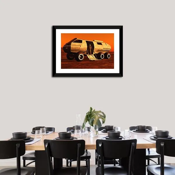 Astronaut In Mars Rover Canvas Wall Art