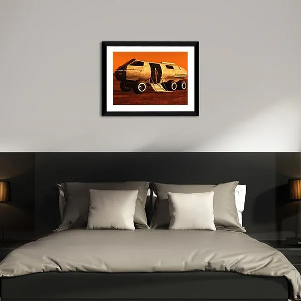 Astronaut In Mars Rover Canvas Wall Art