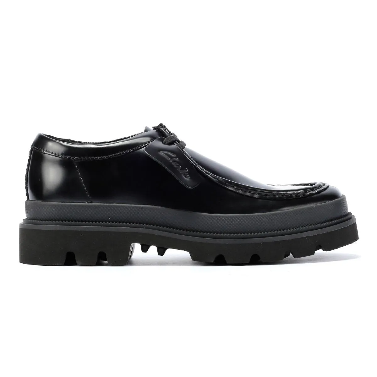 Clarks Main Badell Seam Leather Men's Black Lace-Up Shoes