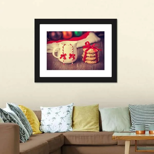 Cookies & Cup Canvas Wall Art