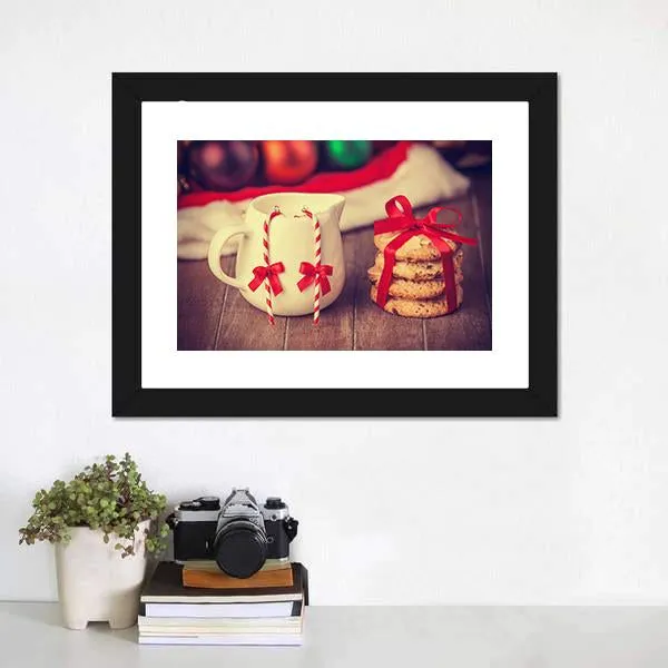 Cookies & Cup Canvas Wall Art