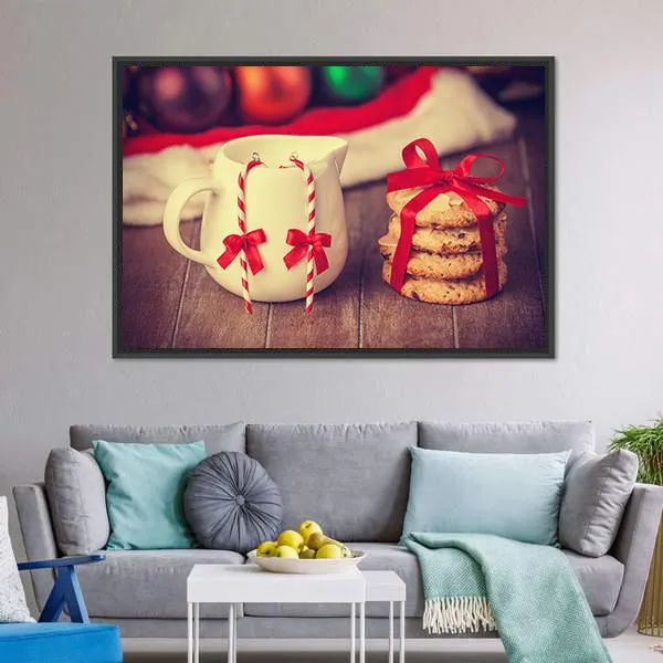 Cookies & Cup Canvas Wall Art