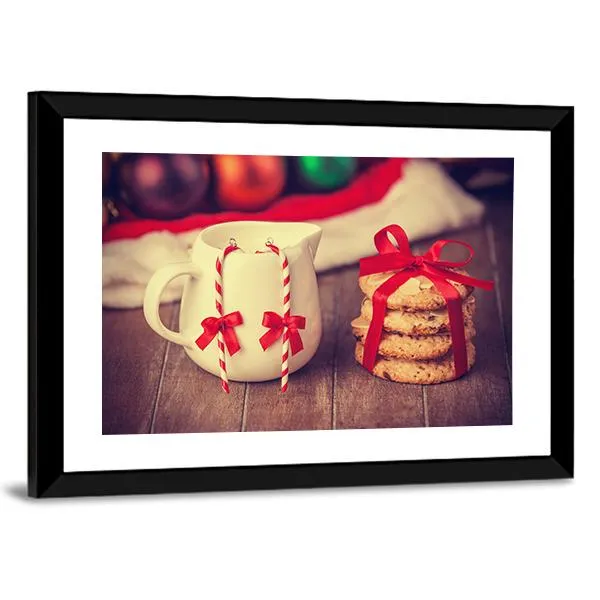 Cookies & Cup Canvas Wall Art