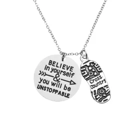 Cross Country Necklace - Believe in Yourself and You Will Be Unstoppable