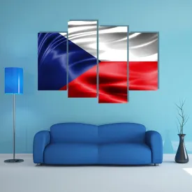 Czech Republic Flag Canvas Wall Art