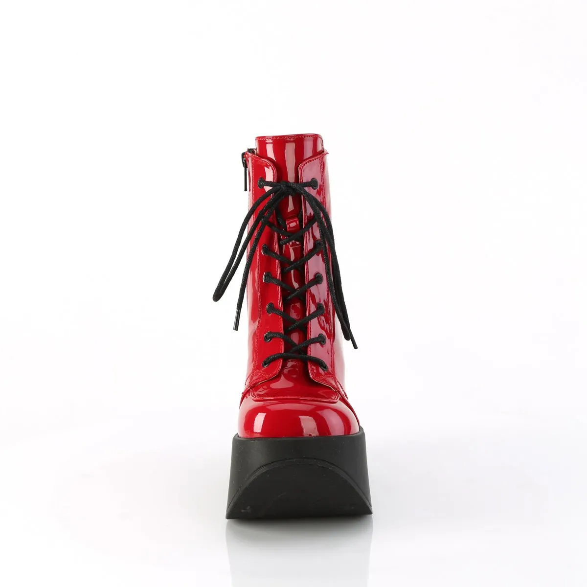 Demonia DYNAMITE-106 | Red Patent Leather Ankle Boots