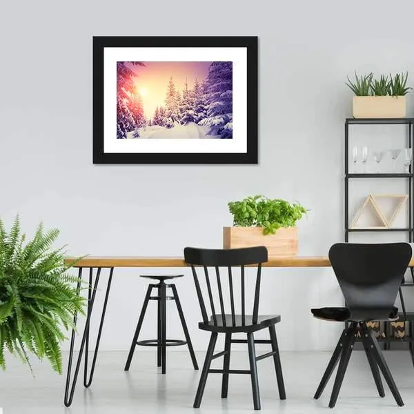 Dramatic Wintry Scene Canvas Wall Art