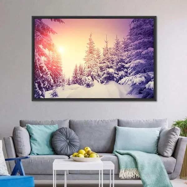 Dramatic Wintry Scene Canvas Wall Art