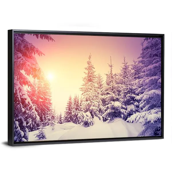 Dramatic Wintry Scene Canvas Wall Art