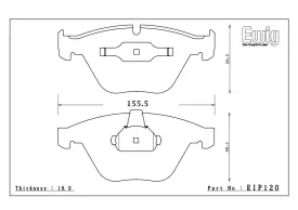 ENDLESS EIP120MA45B Front brake pads BMW Z4 E89 sDRIVE35i/35is/M3 E92 4.0/E90/E92 335i