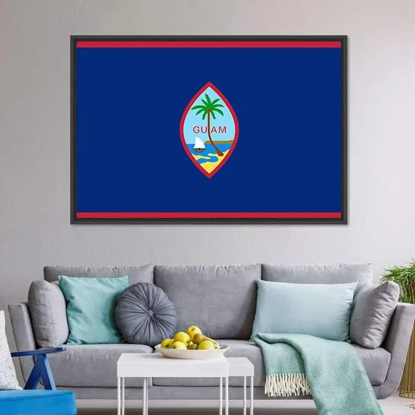 Flag Of Guam Canvas Wall Art