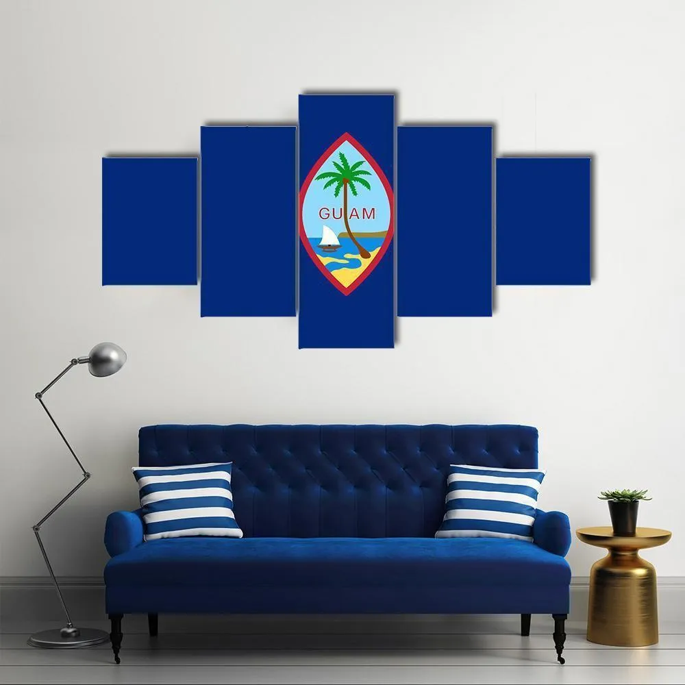 Flag Of Guam Canvas Wall Art