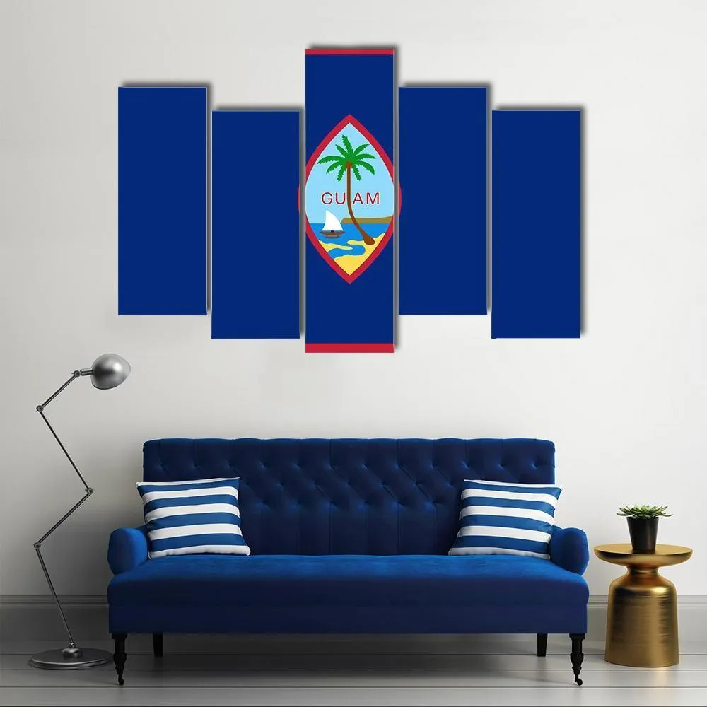 Flag Of Guam Canvas Wall Art