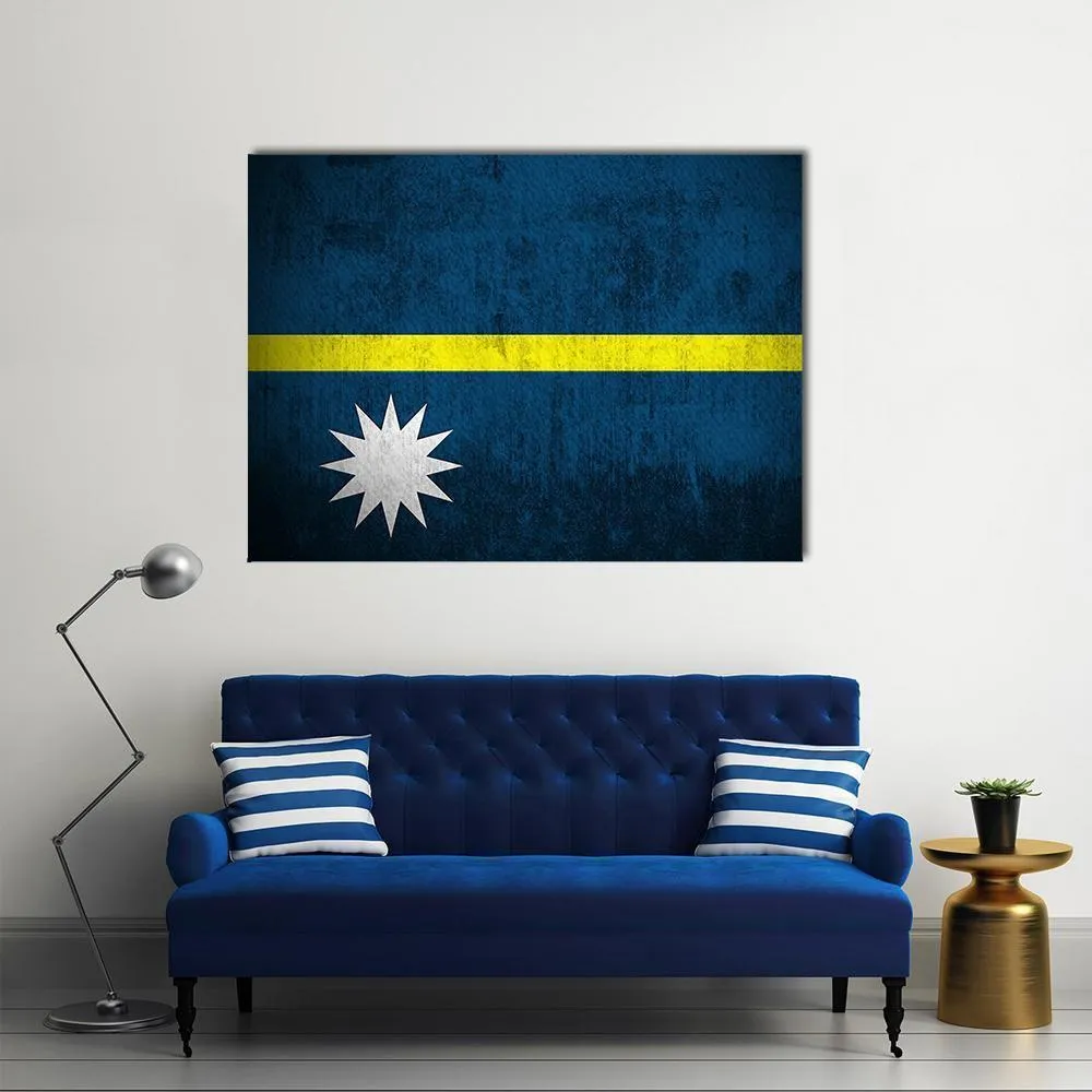 Flag Of Nauru Canvas Wall Art