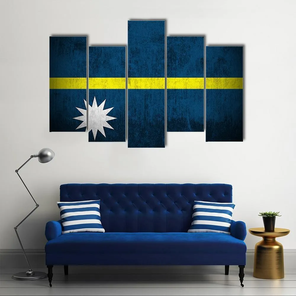 Flag Of Nauru Canvas Wall Art