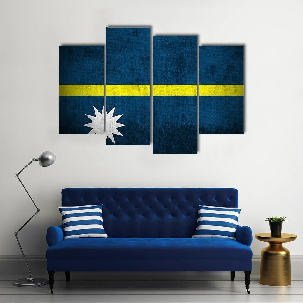 Flag Of Nauru Canvas Wall Art