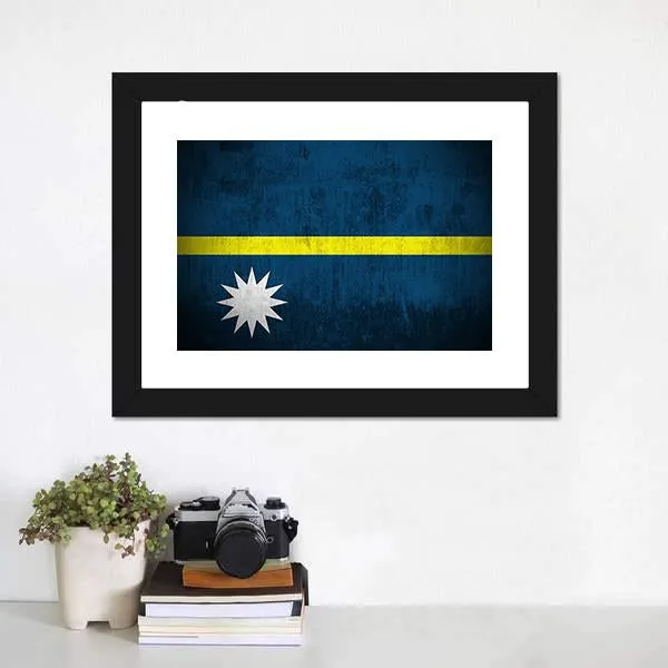 Flag Of Nauru Canvas Wall Art