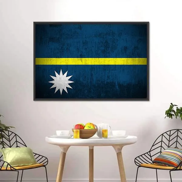 Flag Of Nauru Canvas Wall Art