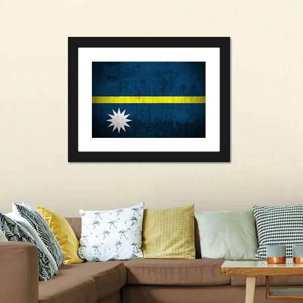 Flag Of Nauru Canvas Wall Art