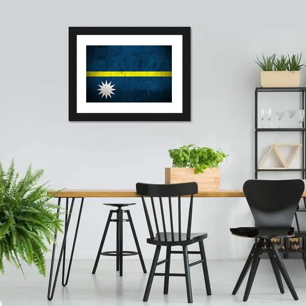 Flag Of Nauru Canvas Wall Art