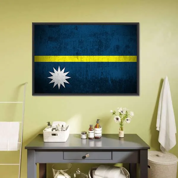 Flag Of Nauru Canvas Wall Art