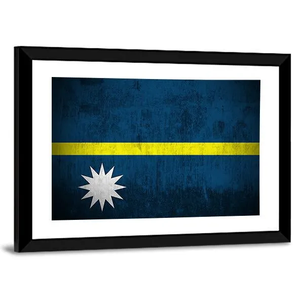 Flag Of Nauru Canvas Wall Art