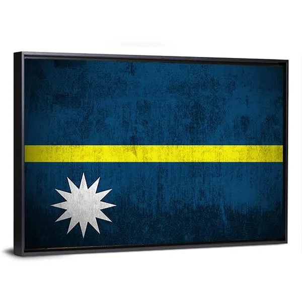 Flag Of Nauru Canvas Wall Art