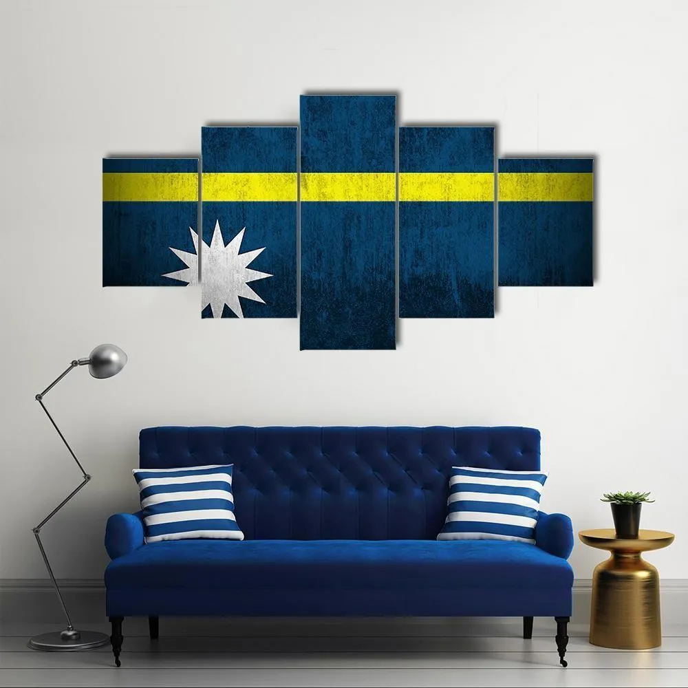 Flag Of Nauru Canvas Wall Art