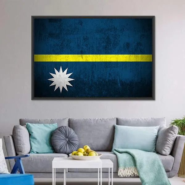 Flag Of Nauru Canvas Wall Art