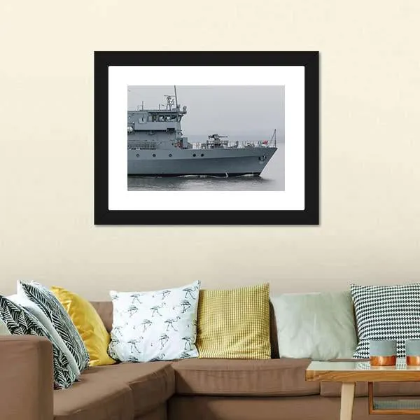 German Minehunter Canvas Wall Art