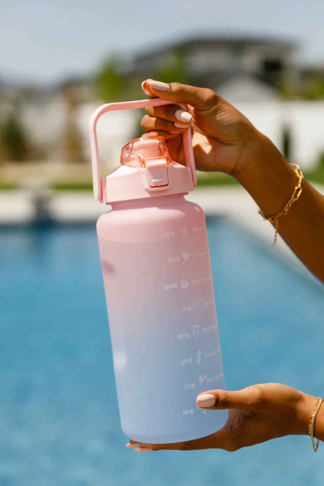 Happy Hydrations Water Bottles Pink-Blue