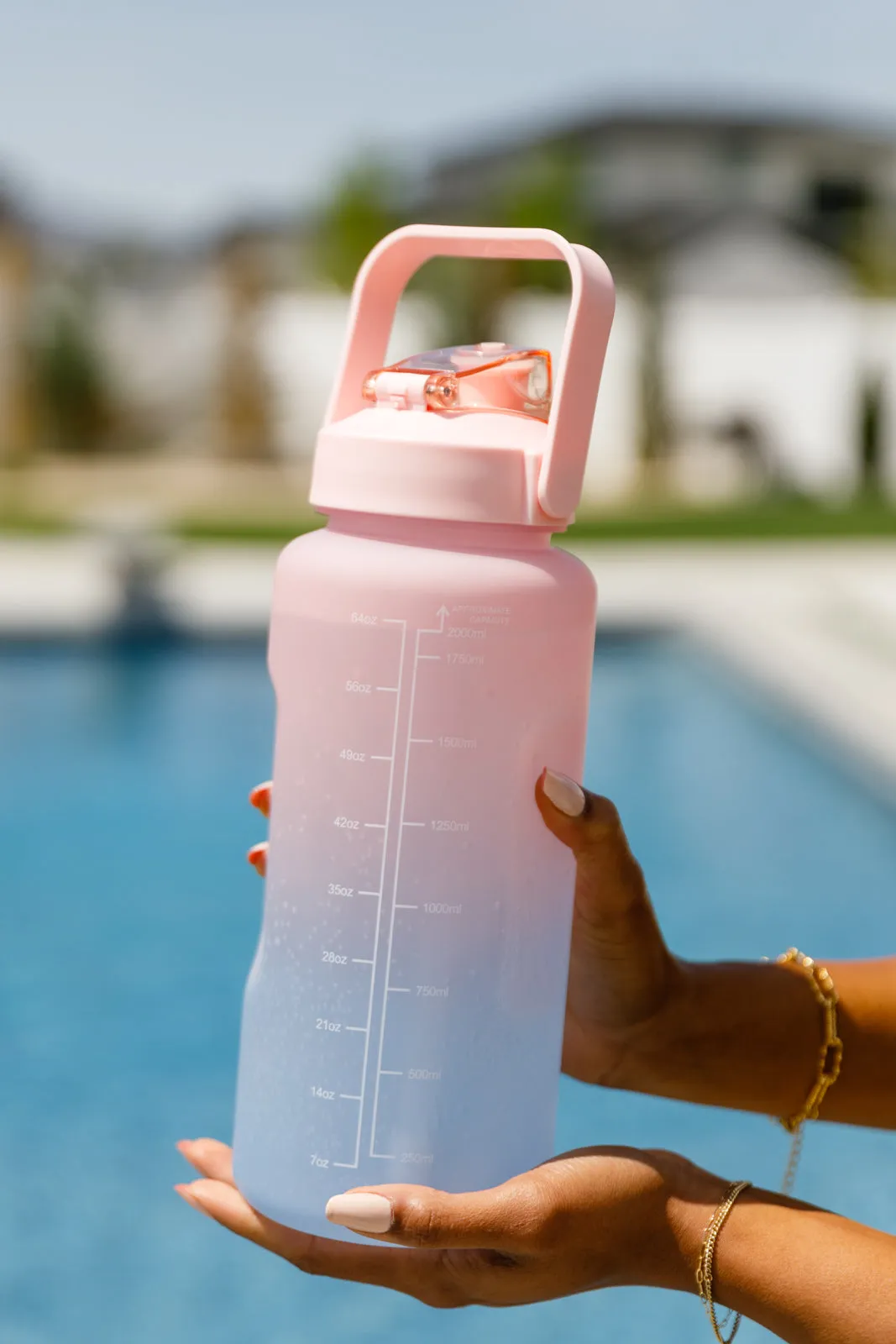 Happy Hydrations Water Bottles Pink-Blue