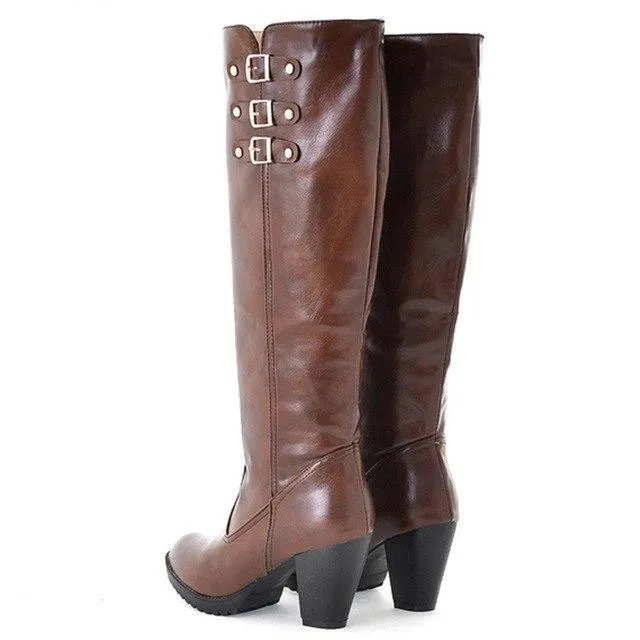 High heel leisure knee-high boots