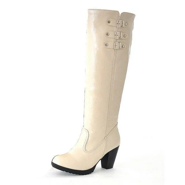 High heel leisure knee-high boots