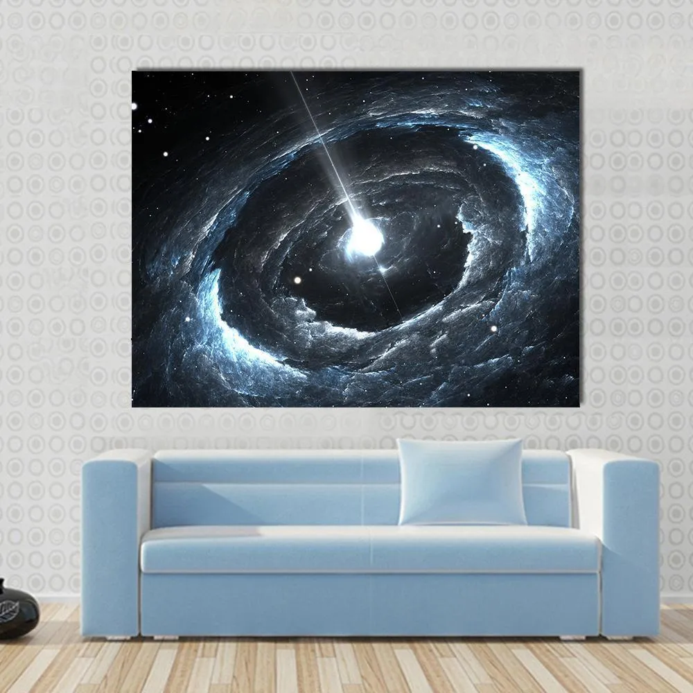 Highly Magnetized Rotating Neutron Star Canvas Wall Art