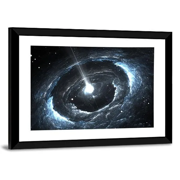 Highly Magnetized Rotating Neutron Star Canvas Wall Art