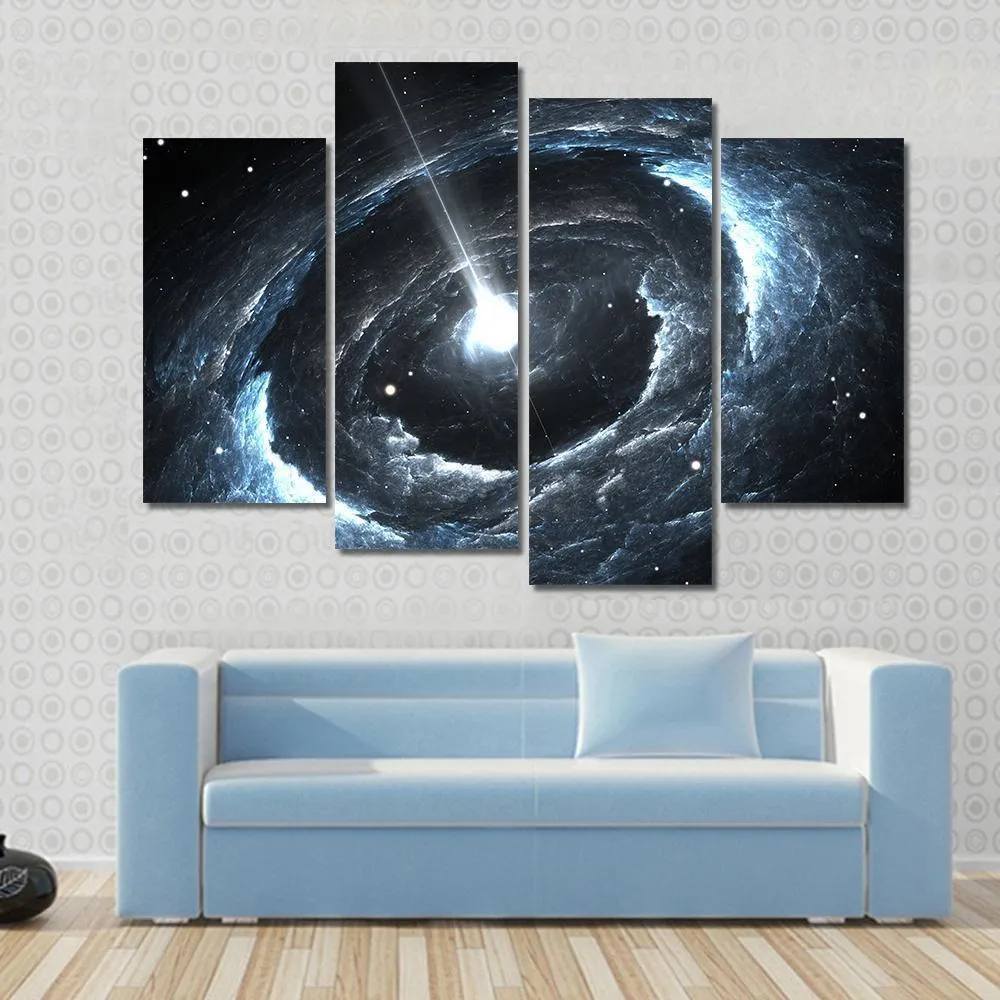 Highly Magnetized Rotating Neutron Star Canvas Wall Art