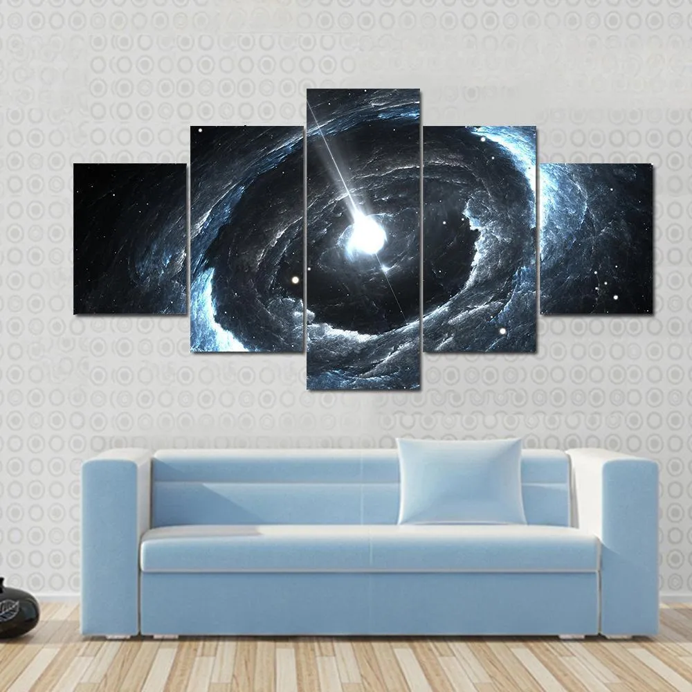 Highly Magnetized Rotating Neutron Star Canvas Wall Art