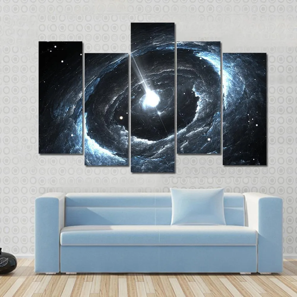 Highly Magnetized Rotating Neutron Star Canvas Wall Art