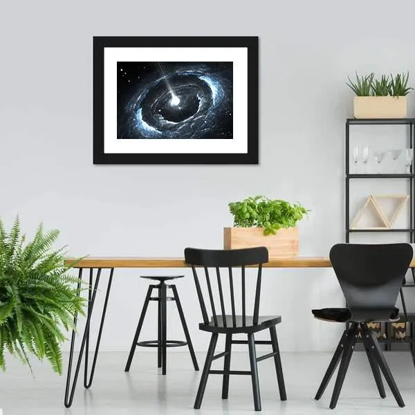 Highly Magnetized Rotating Neutron Star Canvas Wall Art