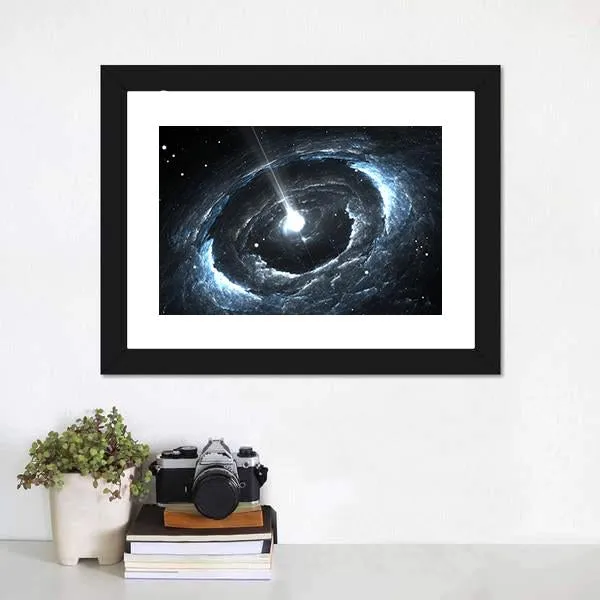 Highly Magnetized Rotating Neutron Star Canvas Wall Art