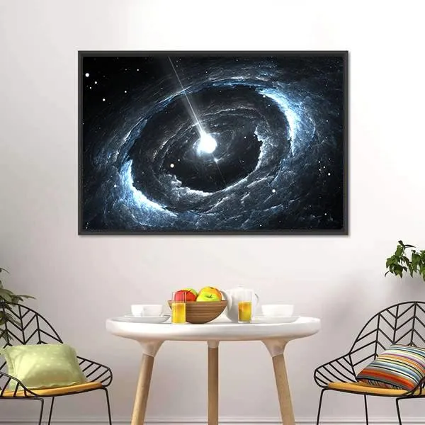 Highly Magnetized Rotating Neutron Star Canvas Wall Art